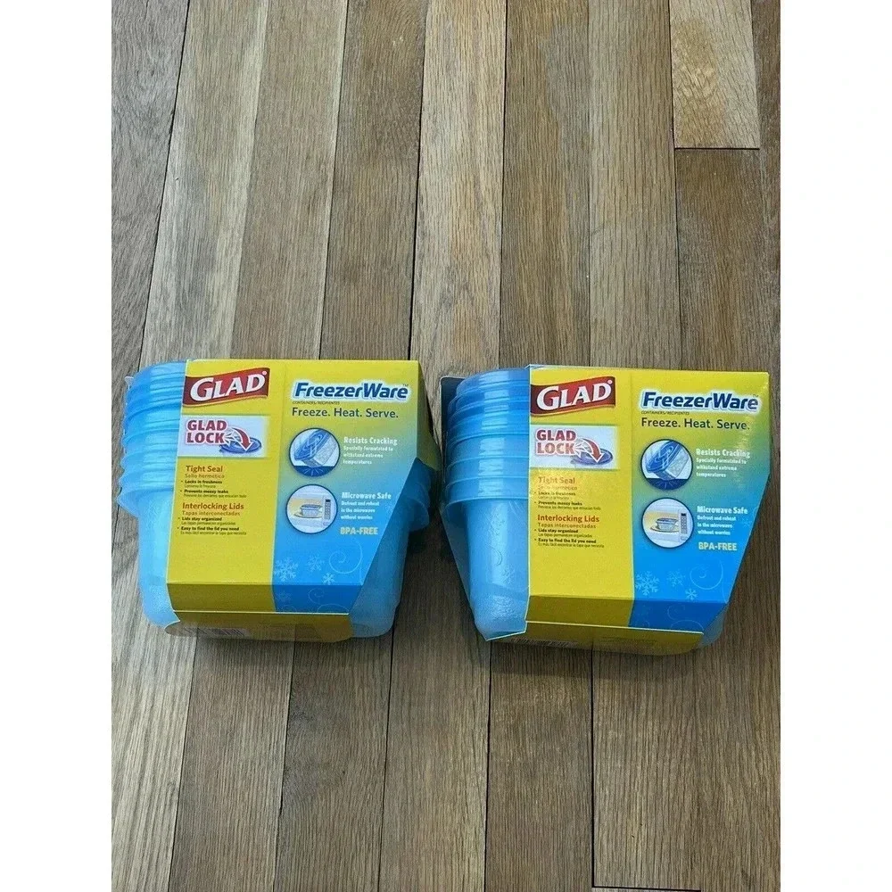 Glad Freezerware 8 Small Containers S With Lids BPA Free Freezer Ware 2 Packs
